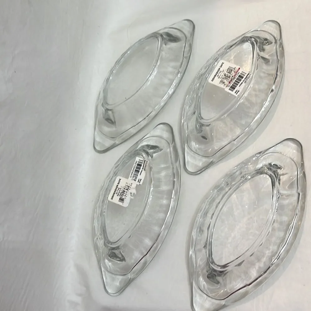 Macy’s Banana Split Boats Made USA Set Of 4 Dishwasher Safe 4 1/4 Wide 9 In Long